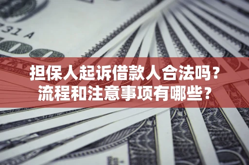 北京担保人起诉借款人合法吗？流程和注意事项有哪些？