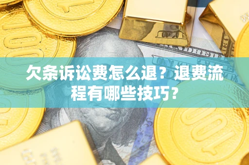 北京欠条诉讼费怎么退？退费流程有哪些技巧？